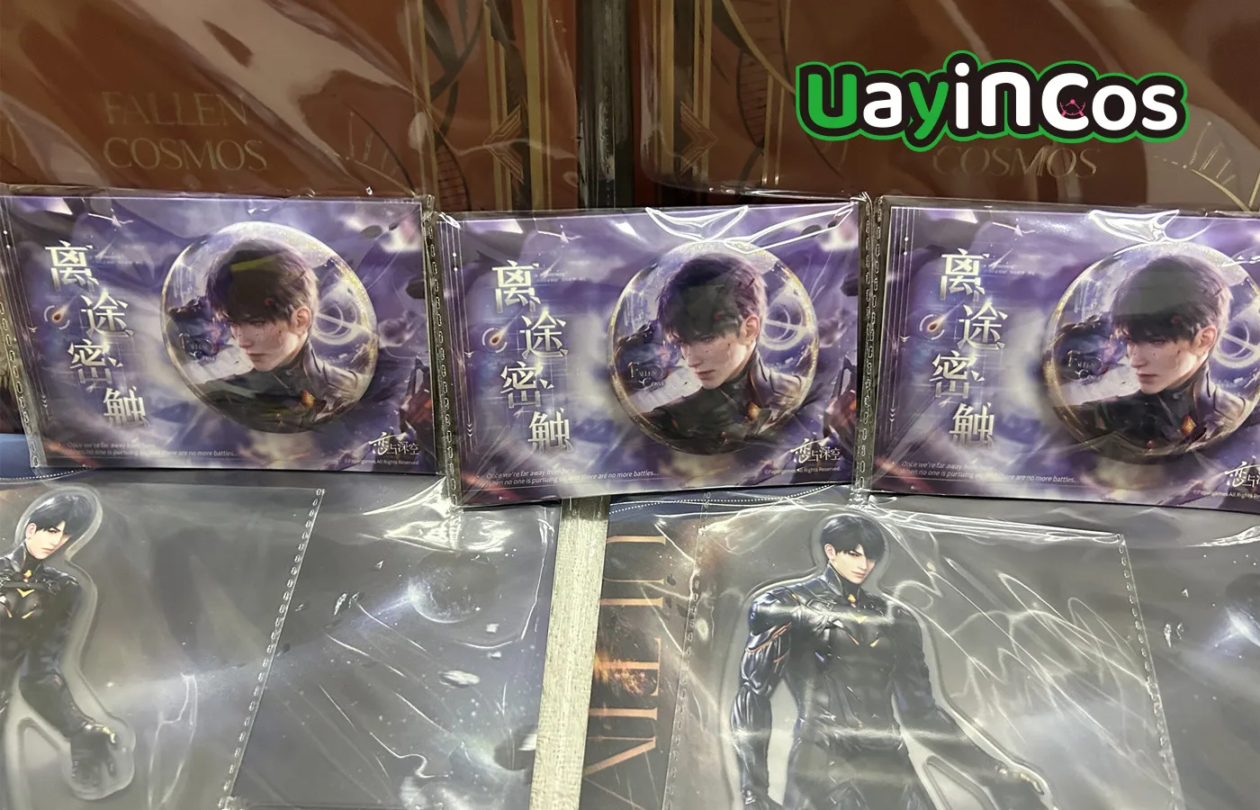 

In Stock Official Game Love and Deepspace Caleb Tinplate Badge Brooch Ornament Doll Accessories Ultimate X-02 Series Anime Toy