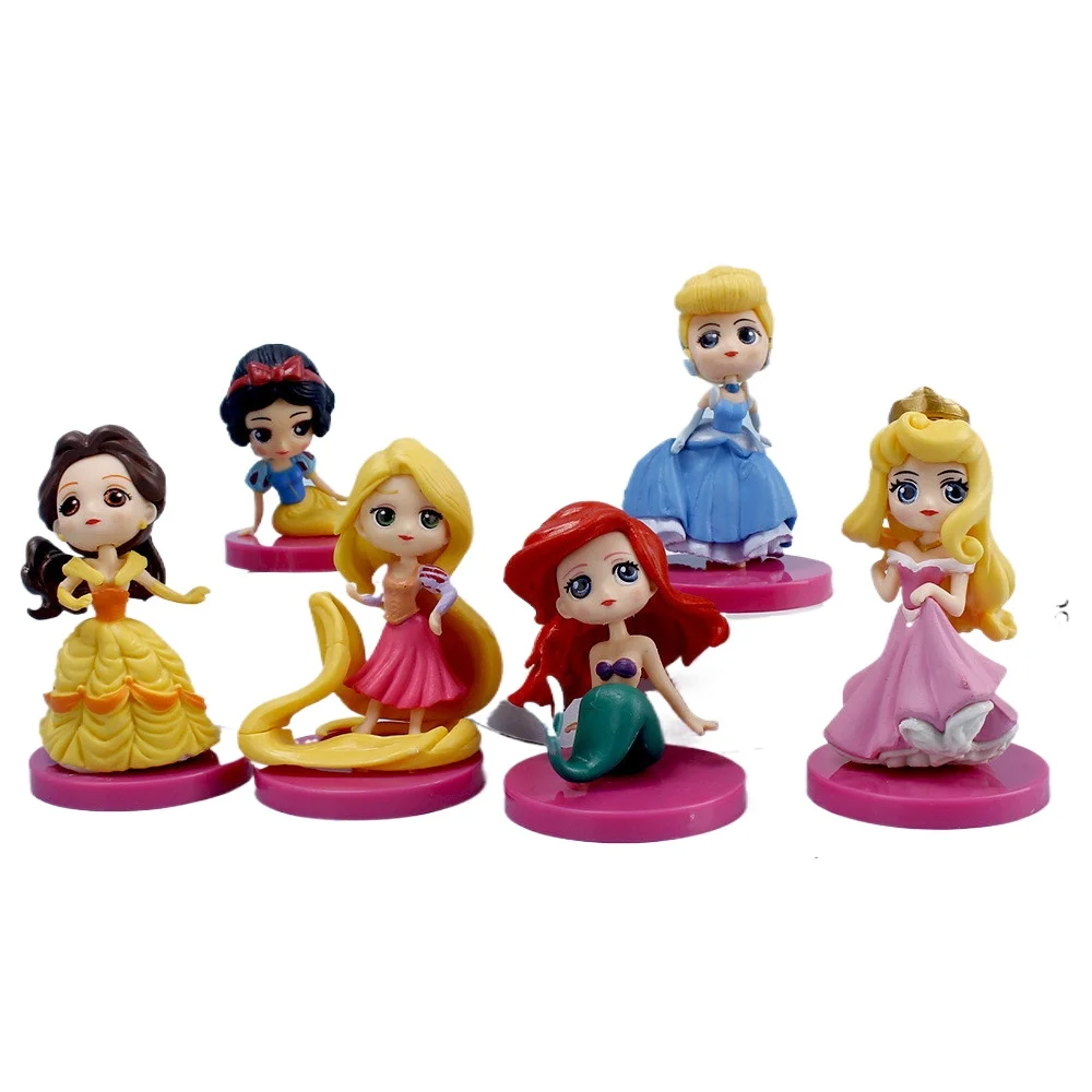 

6 шт./партия, детская Статуэтка из ПВХ, 8 см