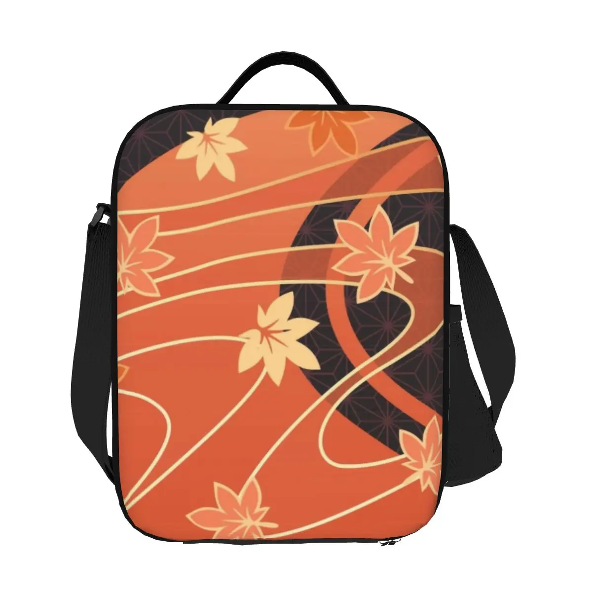 Kaedehara Kazuha Maple Pattern Isolados Lunch Bags para Crianças, jogo Genshin Impact Anime, refrigerador térmico reutilizável, comida Bento Box