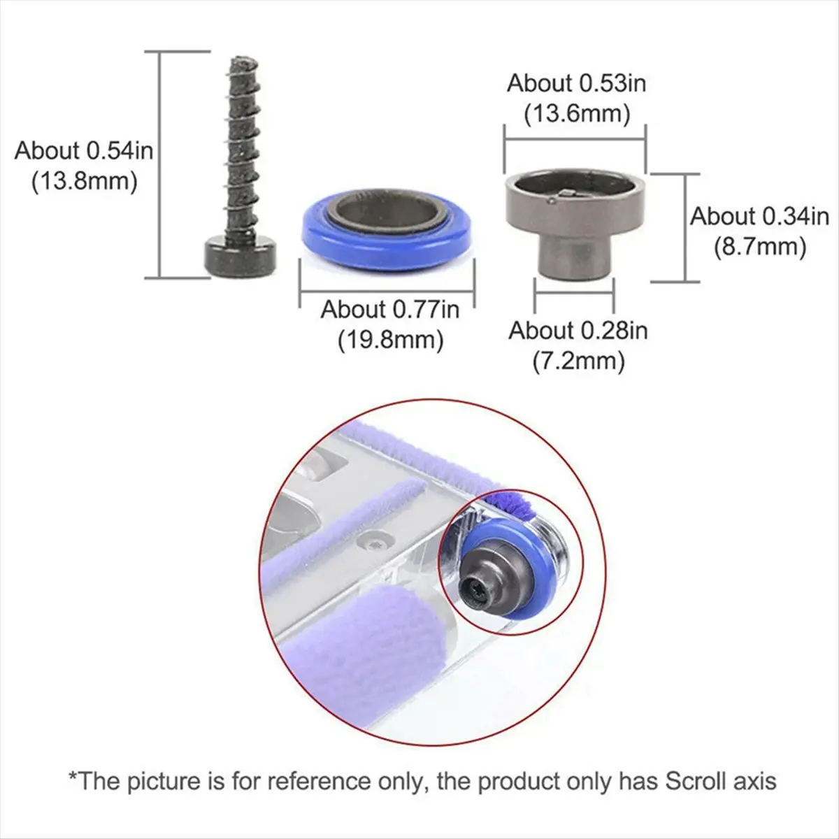 A04V For V7/V8/V10/V11 Scroll Replacement Rear Brush Bar Soft Roller Parts Spare Vacuum Cleaner