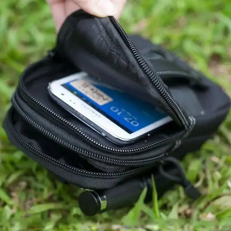 1Pc Unisex Tactical Waist Bag - Heavy-Duty Multi-Functional Belt Bag with Adjustable Strap, Secure Zipper Closure, Lightweight