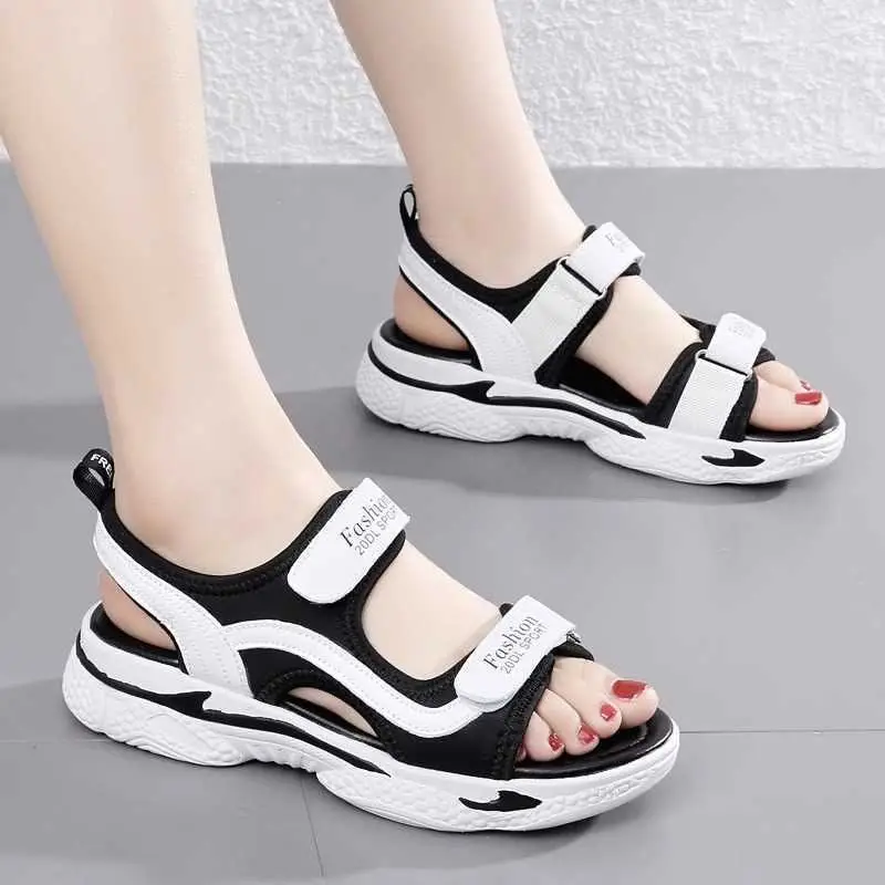 

Woman Shoes Outdoor Platform Leather Sandals for Women Beach Daily Vip Chic and Elegant Wholesale Comfortable Summer 2024 H Shoe