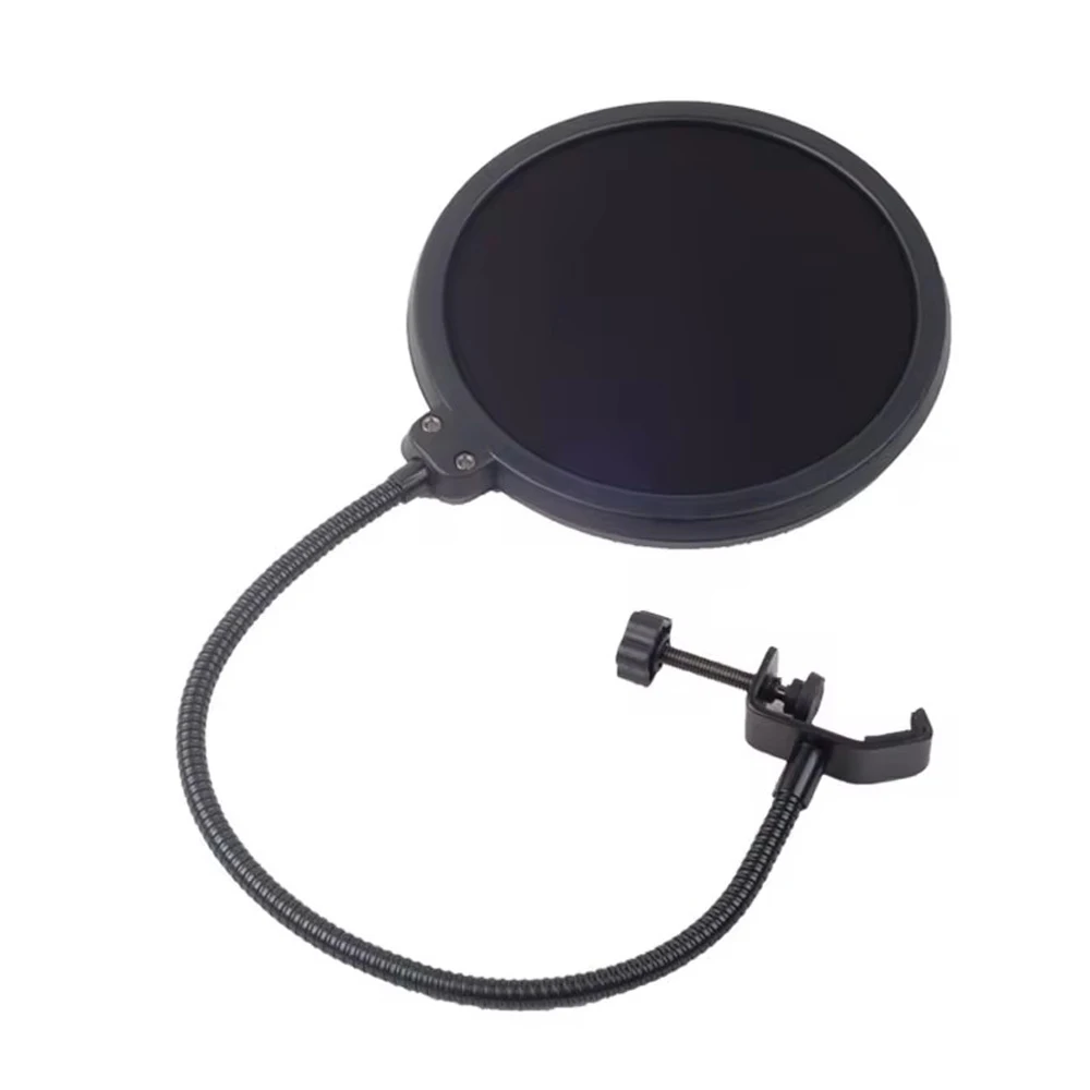 100/155mm Double Layer Studio Microphone Flexible Wind Screen Sound Filter for Broadcast Karaoke Podcast Recording Accessories