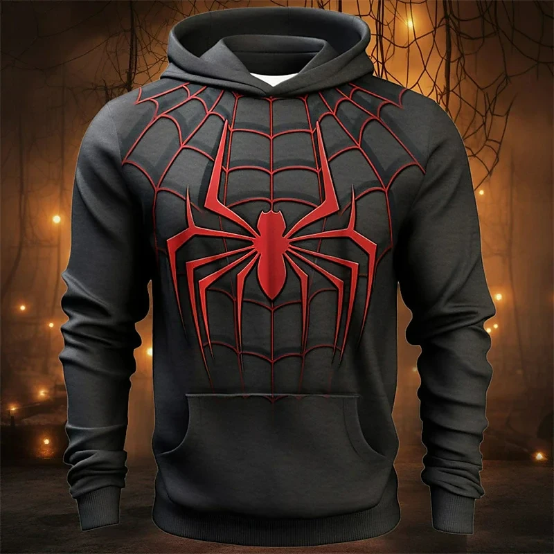 Men's 3D casual men's 3D printed hoodie pullover holiday outing spring and autumn clothing