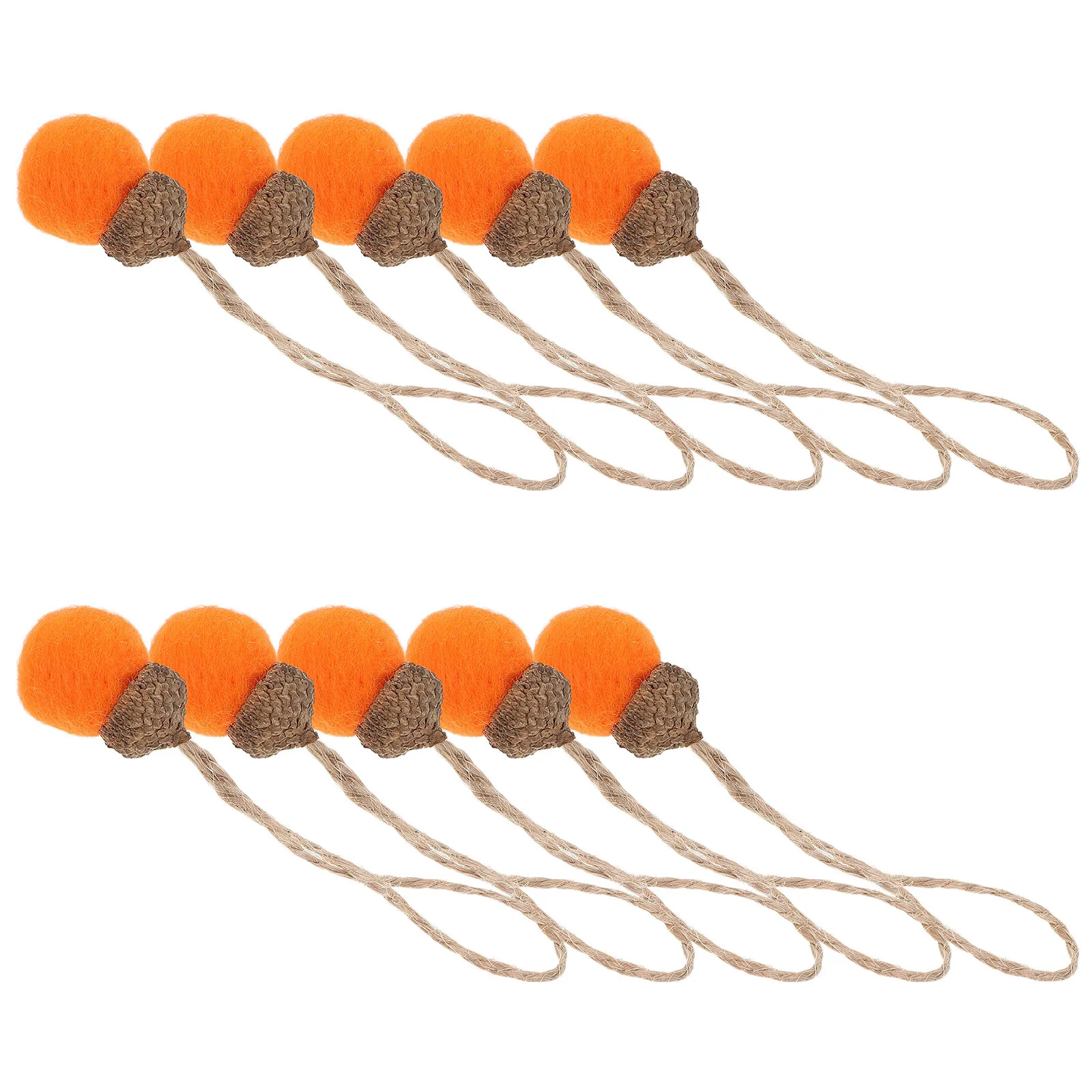 

10Pcs Wool Felt Acorns Mini Pine Cones DIY Ornaments Christmas Tree Decorations Winter Thanksgiving Small Baubles for Crafting