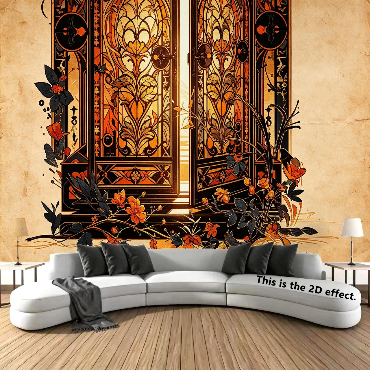 Vintage Stained Glass Window Tapestry Background Cloth Hanging Cloth Bedroom Bedside Decorative Wall Cloth Dormitory Tapestry