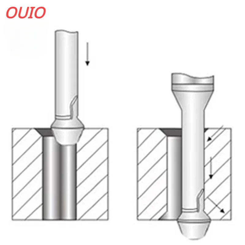 OUIO Tungsten Coated Lollipop Ball Cutter Alloy for Aluminum Arch Ball End Milling Cutter Forming Milling Cutter Ball  R1-R6mm