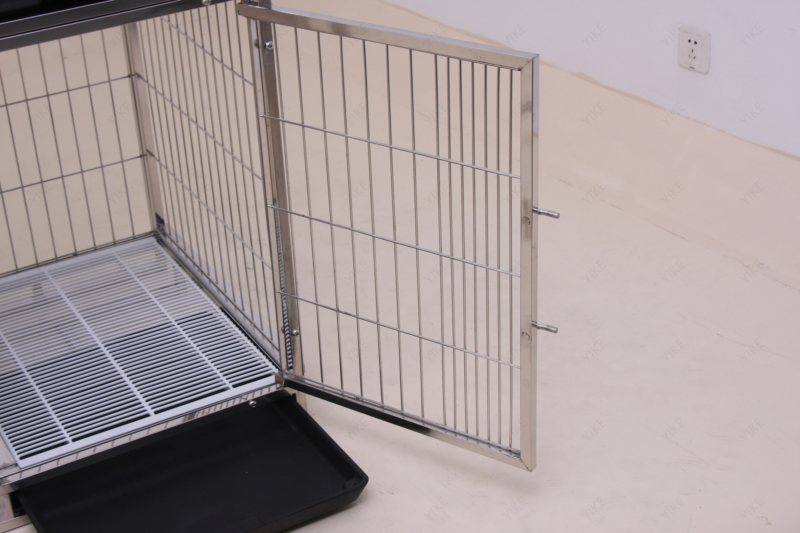 Foldable Modular Stainless Steel Cat Dog Cage Crates Wire Construction for Veterinary Puppy Show Grooming Salon Shop