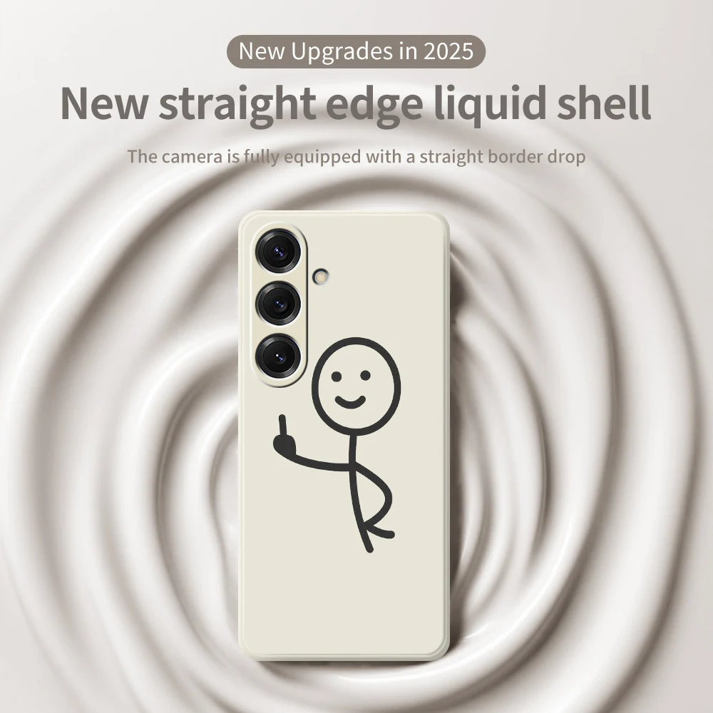 Eenvoudige Schets Telefoon Case Voor Samsung Galaxy S25 S24 S23 S22 S21 S20 Ultra Plus S20FE S21FE S23FE S24 FE S10 Plus Soft Cover