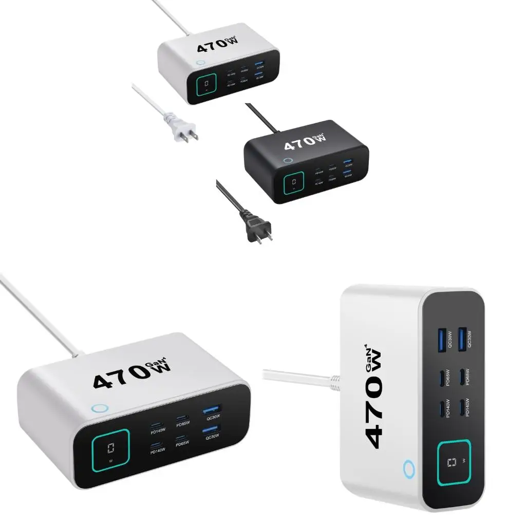 Powerful 470W Featuring Digital Screen And 6 Port Including 140W Type C For Fast Charging