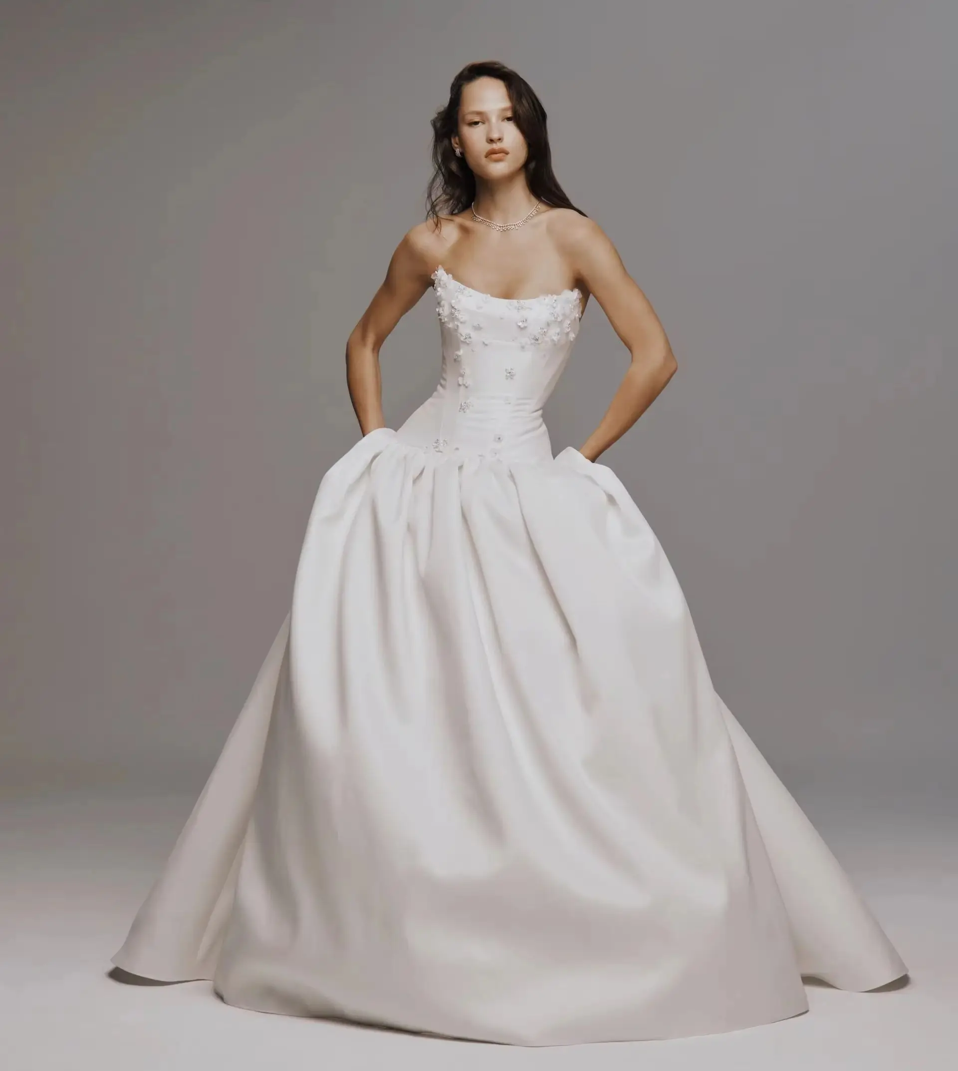 A Line Wedding Dress Vestido De Noiva Minimalistas Vestidos Feminino Elegante Para Casamento Blanco Boda Civil Princesa Bridal