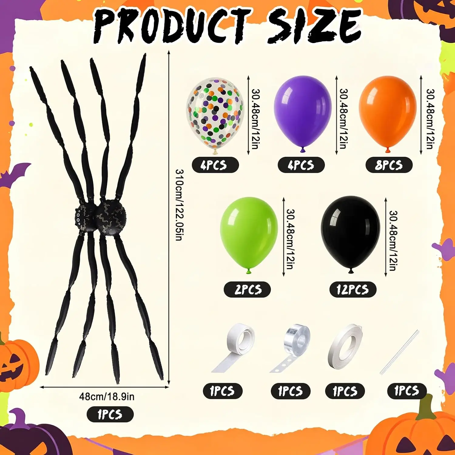 Halloween Balloon Arch Kit wit - Balloon Arch Kit 评论和价格