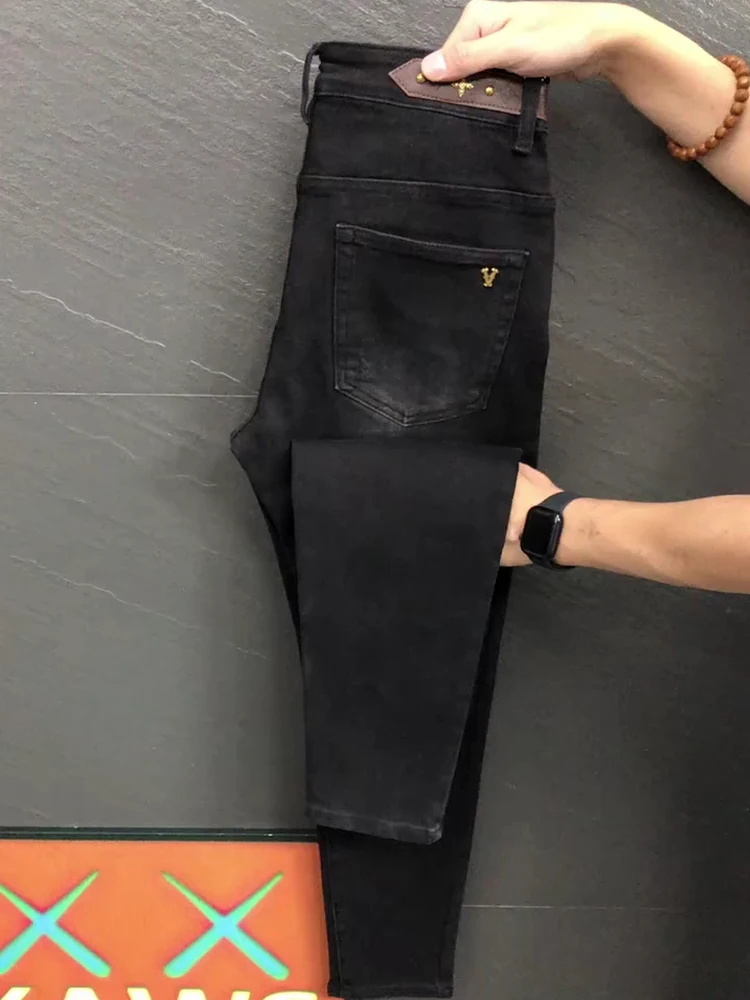 

High Quali Men's Jeans Faionable Sli New Arrival Autumn Winter Busin Casual Slim Fit Stand Version Chinese Made