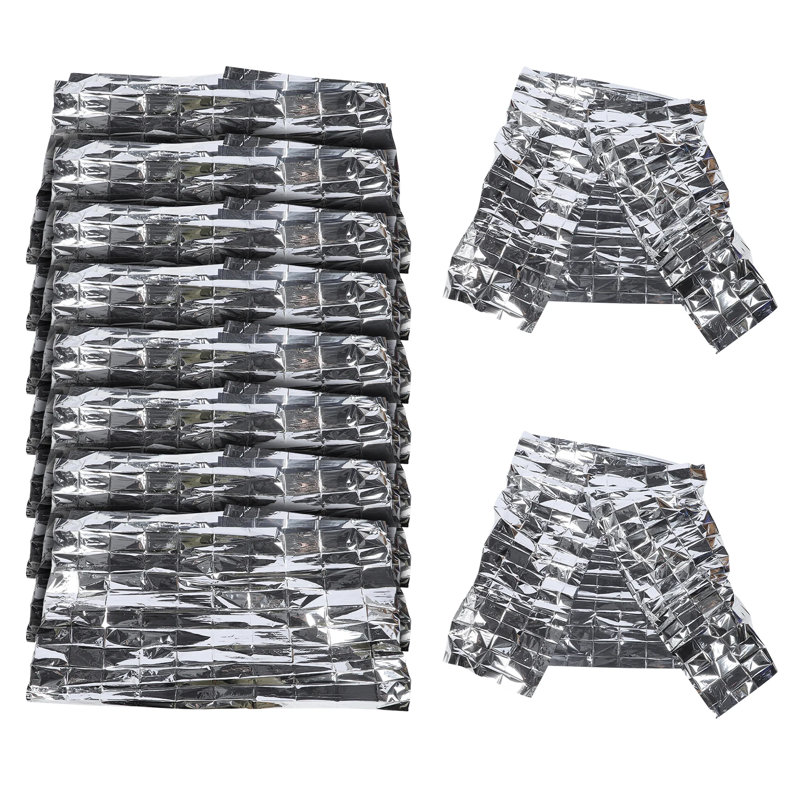 

10pcs Emergency Survival Blanket Camping Thermal Outdoor Pet Hiking Keep Warm First Aid Blanket Safety Supplies