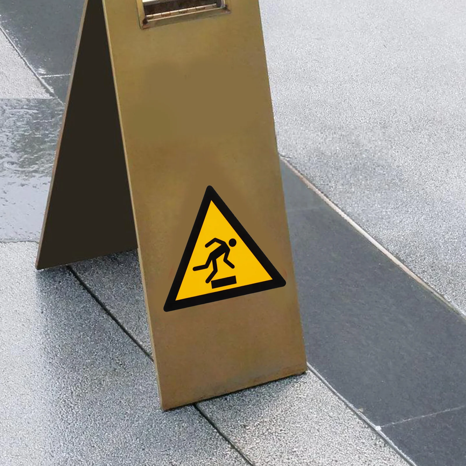 Danger Sign Watch Your Step Floor Warning Decals Caution Non-slip Applique Sticker Road