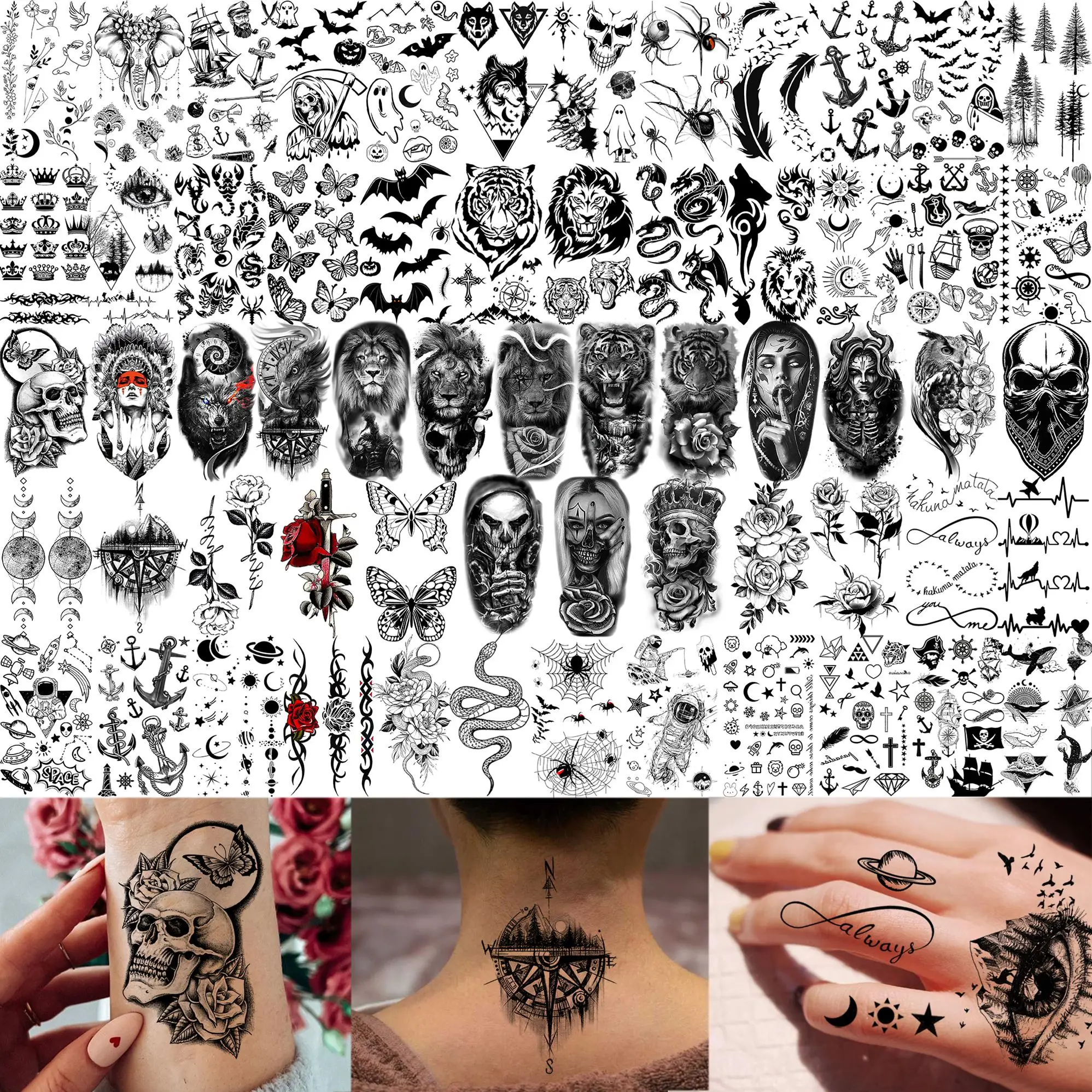 73 ورقة هالوين شيكانو الوشم المؤقت المكسيك غوادالوبي وهمية الوشم ملصق الدين شيكانا السارق جوكر الوشم يسوع #6