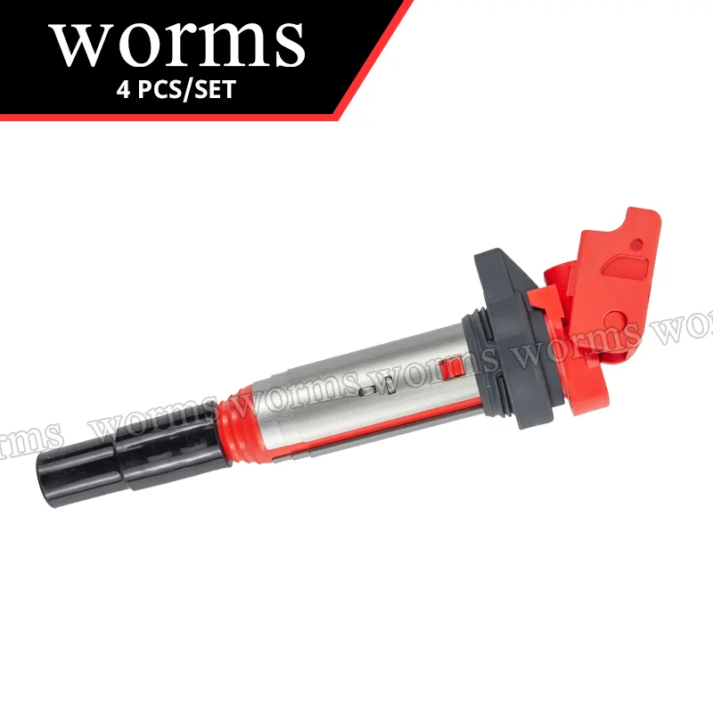 Worms High Performance Ignition Coil 4Pcs イグニッションシステム Racing For 05-07 BMW 120i 2.0L l4 08-13 128i 06-10 130i 3.0L 12137551260