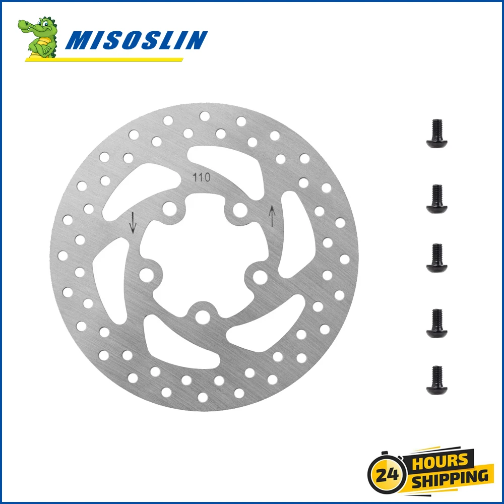 Elektrische Scooter Remblokken 5 Gaten Met 5 Schroeven Voor Ninebot F2 Voorwiel Roestvrij Staal 110Mm Rotor Pad Vervanging