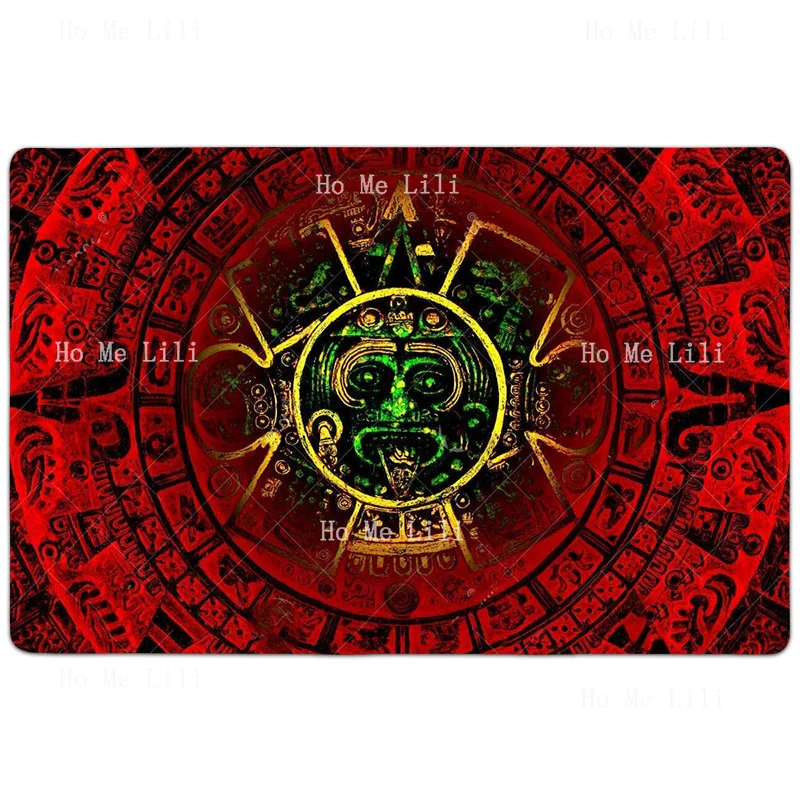 The Mayan Prophecy Of The End Of The World Is Not The 2012 Calendar Non Slip Flannel Floor Rugs By Ho Me Lili