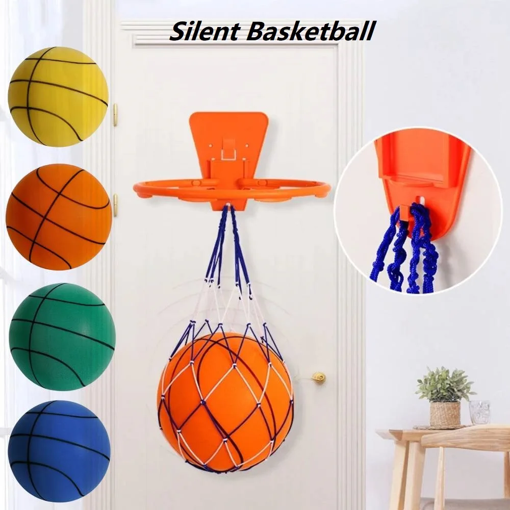 Leiser Basketballschaum, Größe 7/5, gerillter Airless-Schaumstoff-Basketball für leises Dribbling, Indoor-Training, stummgeschalteter Bounce-Basketballball