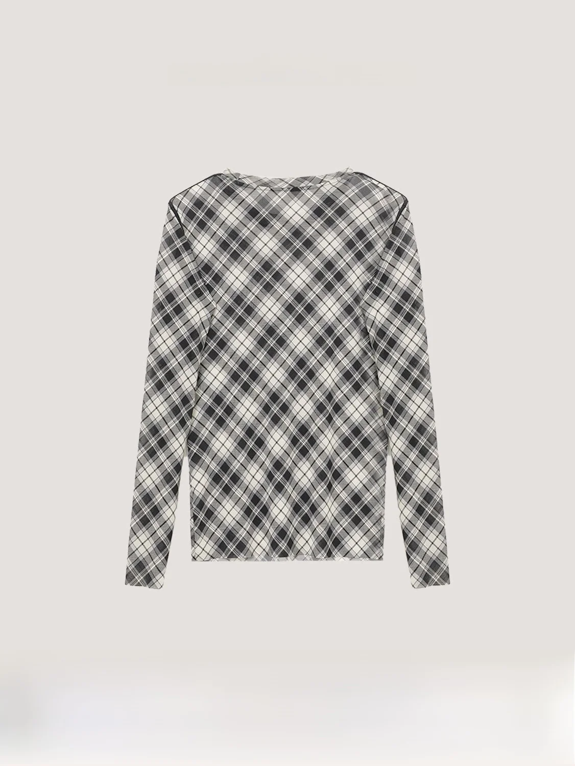 

Long Sve Me Fabric Elastic Diamond Pattern Small irt High Densi id Design Women's T-irt Commute Sle Summer 2025