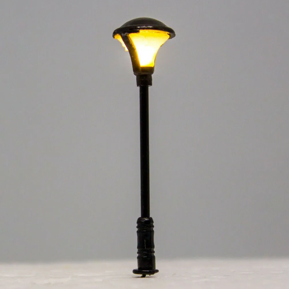 10 Pcs Warm White LED Lamps Lanterns With 620 Ohm Resistors For 12V Model Railroad Train Layout HO Scale Scenery Lighting Parts