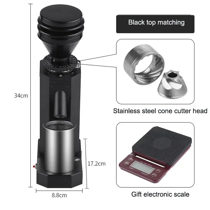 Cone Knife Electric Coffee Bean Grinder Professional Commercial  Hand-brewed Coffee Bean Grinder