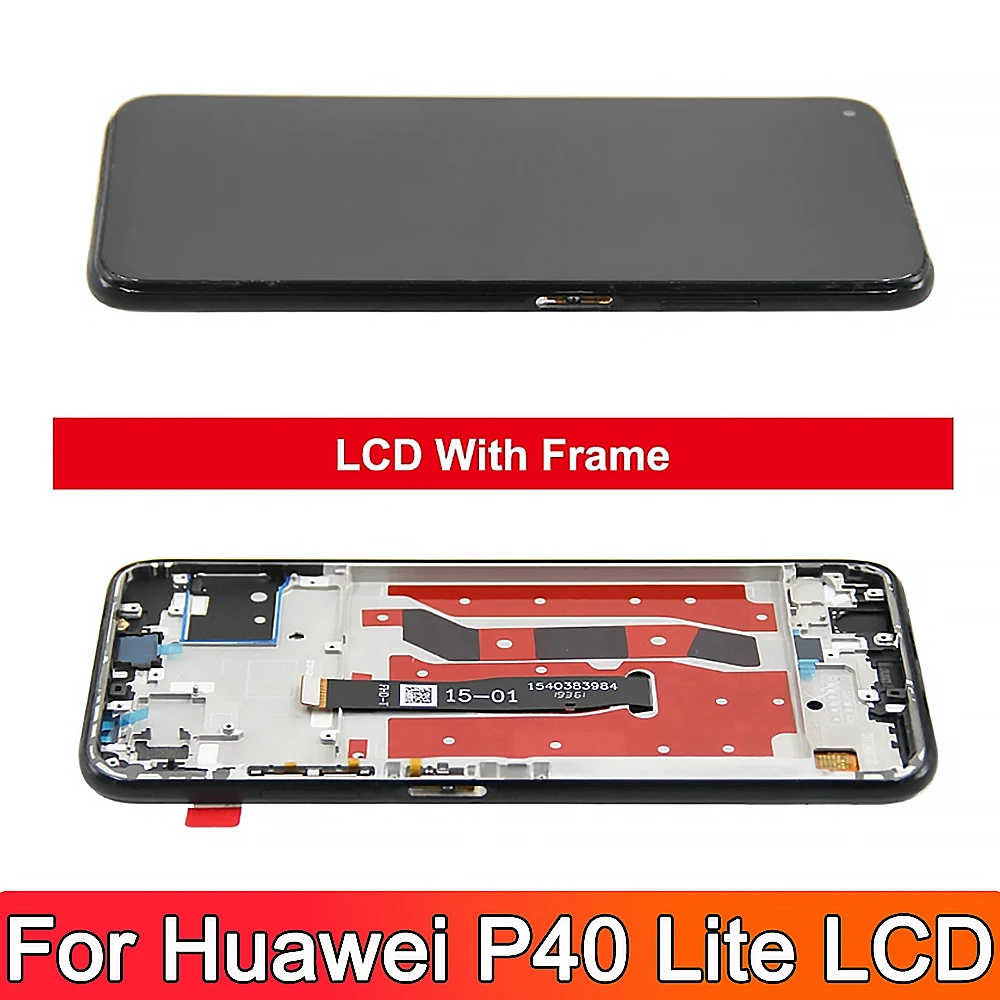 AMOLED Display For Huawei P40 Lite LCD Touch Screen Digitizer Assembly With Frame Display Replacement For Nova 6 SE LCD Display