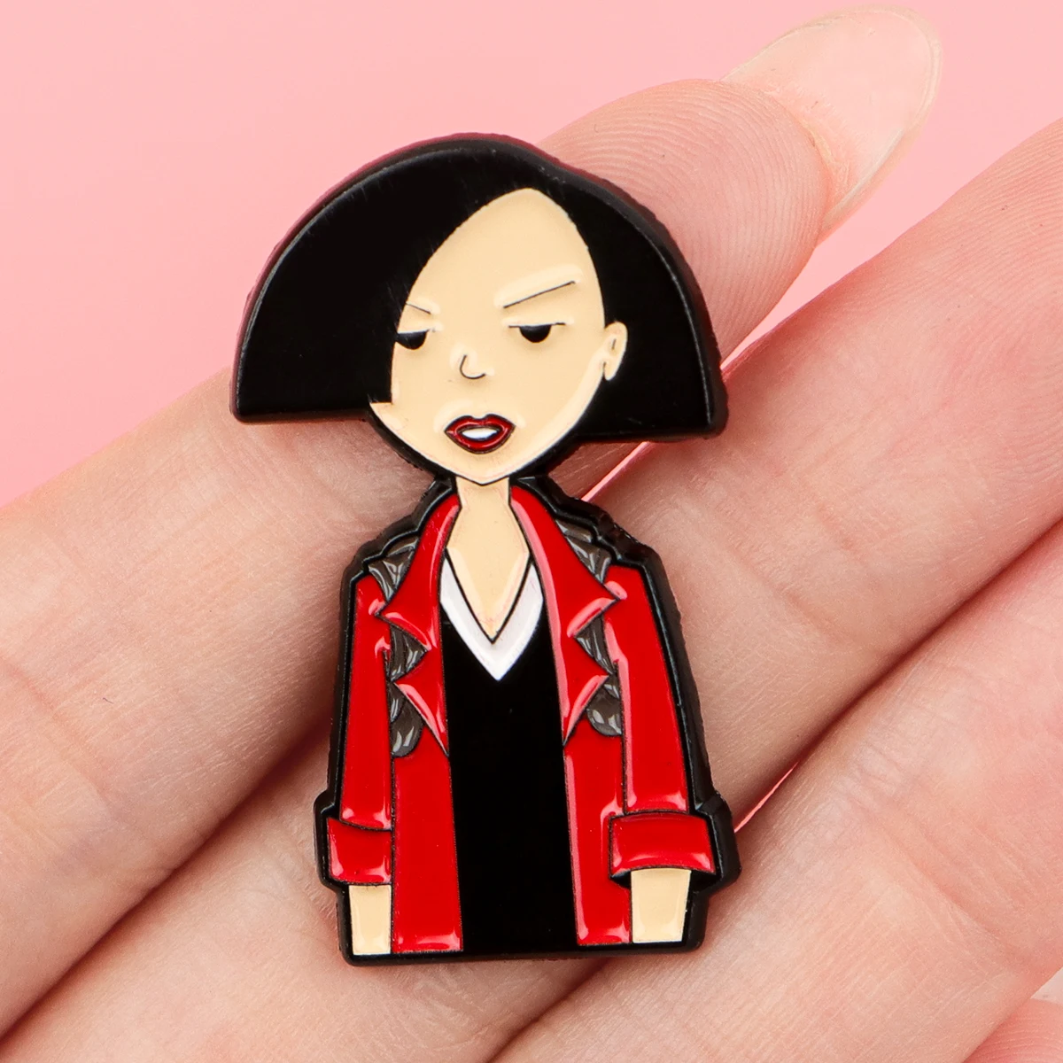 Cartoon Anime Girls Enamel Pin Sarcastic Eyes Lapel Pins for Backpacks Brooches for Clothing Bag Badge Accessories Kids Gift image 5