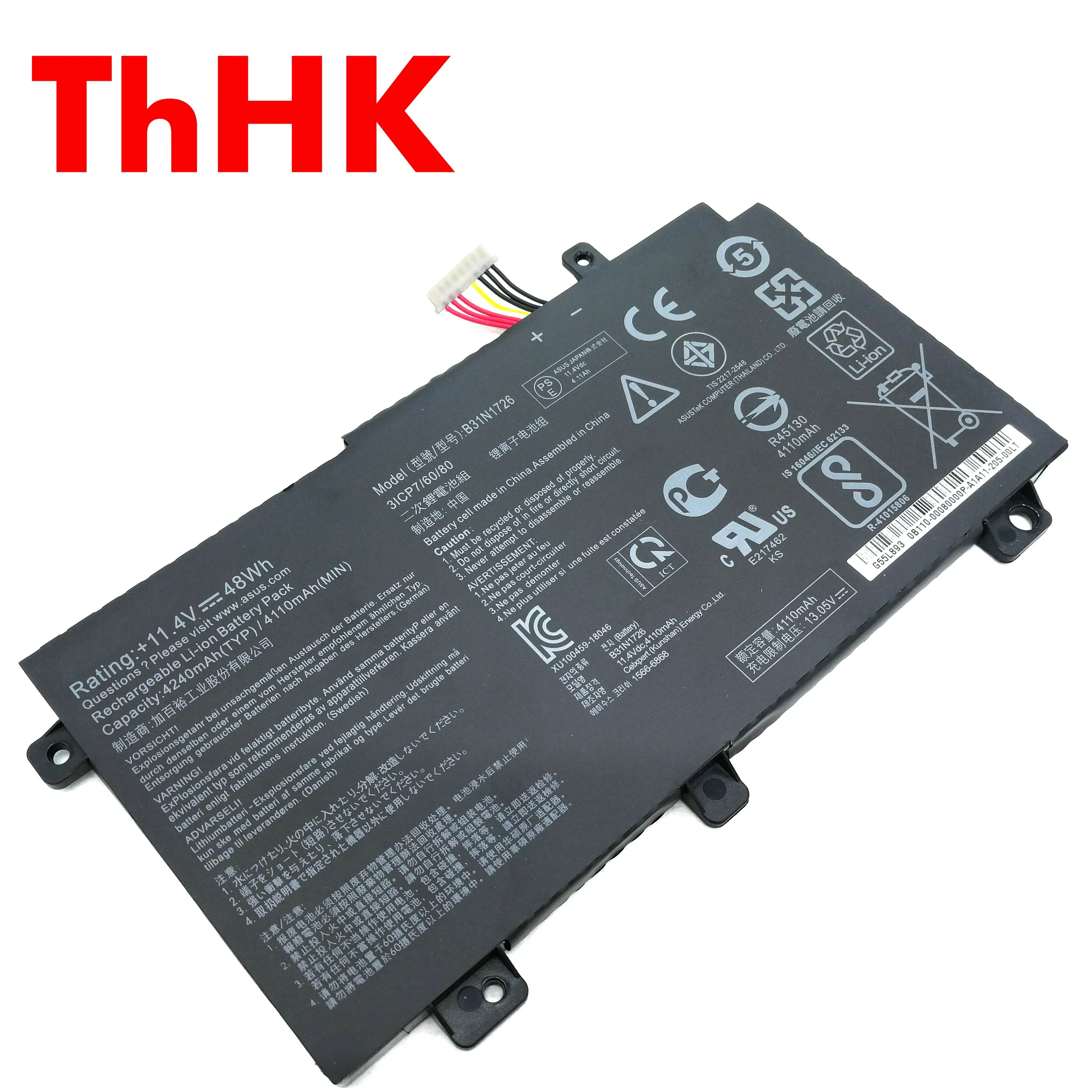 

Genuine Original B31N1726 B31N1726-1 Laptop Battery For Asus FX504GE FX505DY TUF504GD TUF505DY TUF554GE TUF565GD Gaming FX505
