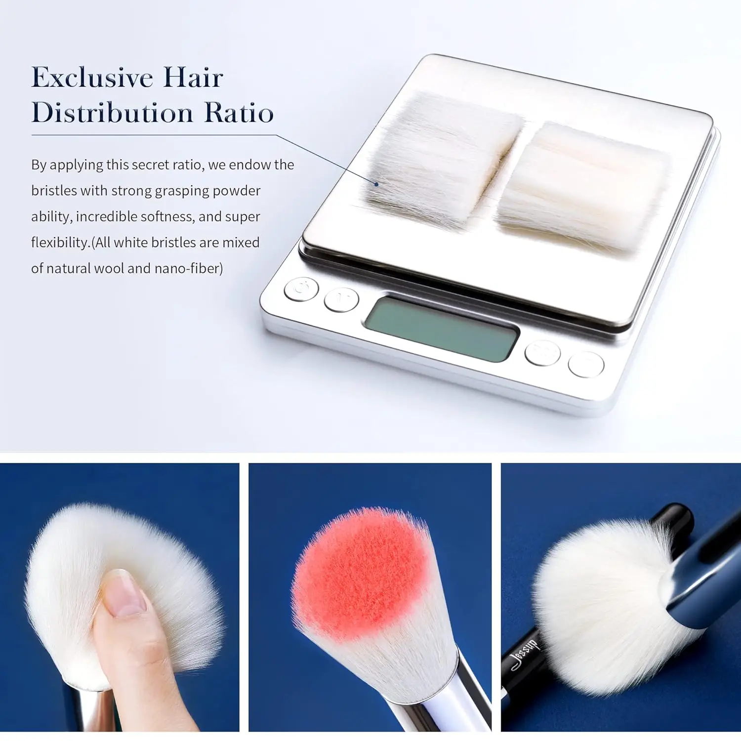 25-Piece Professional Makeup Brush Set for Foundation, Powder, Eyeshadow, Blending & More with Natural-Synthetic Hair