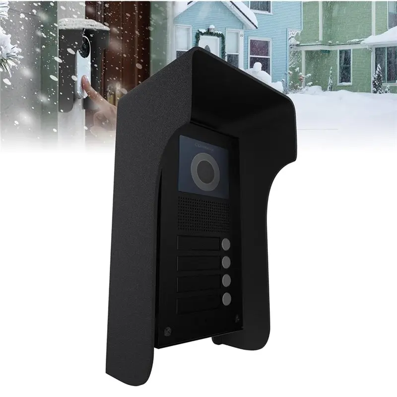 ABVC واقي جرس الباب الخارجي المقاوم للطقس، غطاء جرس الباب الدائري المقاوم للماء، للخارج، غطاء المطر لجرس الباب #1