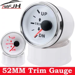 AD 52mm Marine Trim Tilt Indicator Meter 2 Inch Boat Trim Gauge for Inboard Outboard Engine with Red Backlight 9-32V Trim Meter