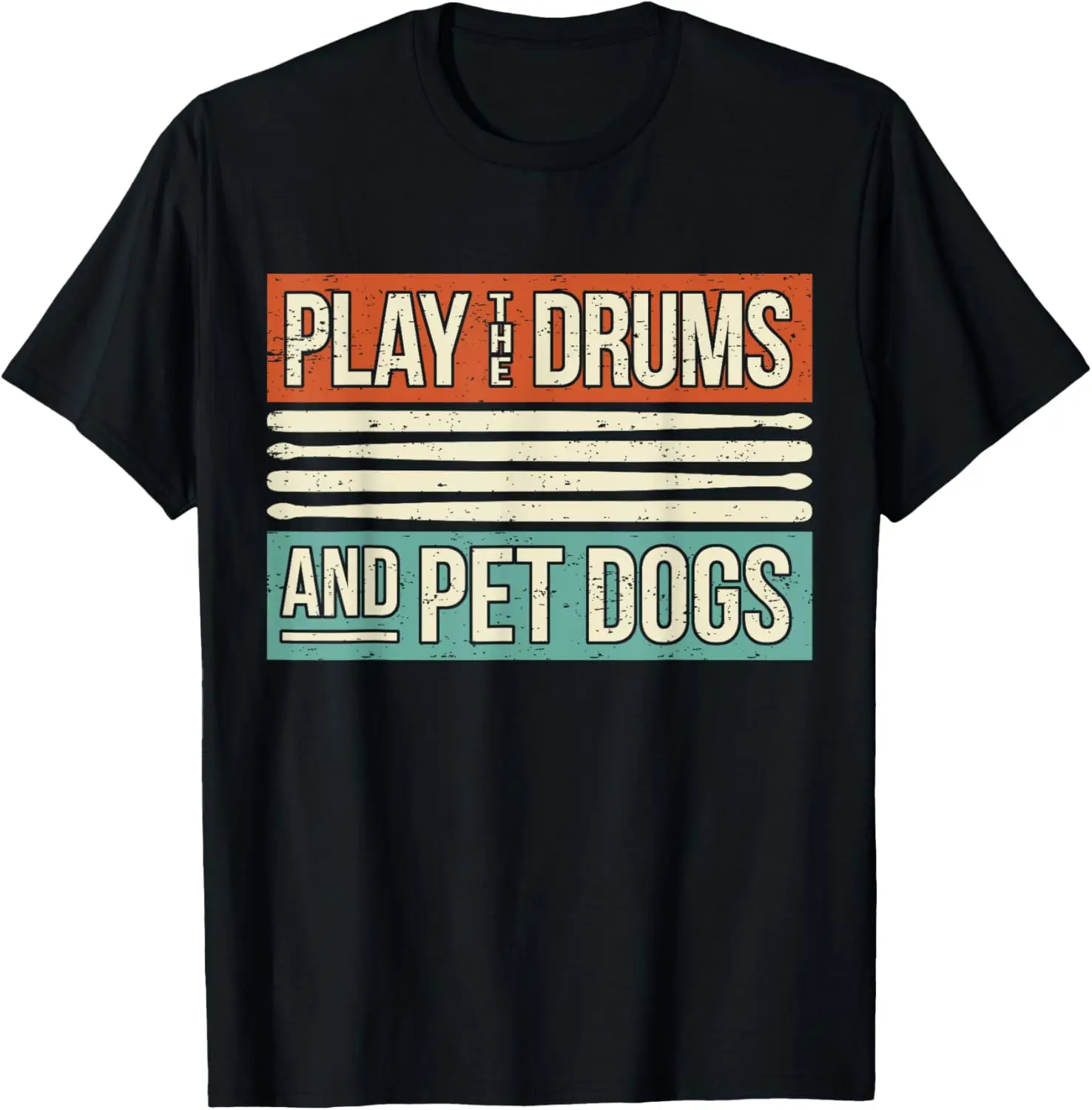

Ретро барабанщик Dog Owner Drumming Drums Percussion I Pet Dogs Футболка