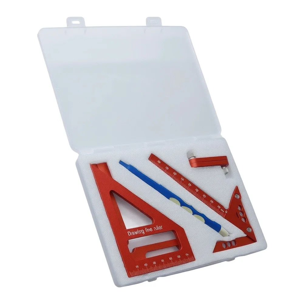 Multi-Angle Measuring Ruler 45/90 Degree Aluminum Alloy Square Protractor Woodworking Square Protractor For Engineer Carpenter