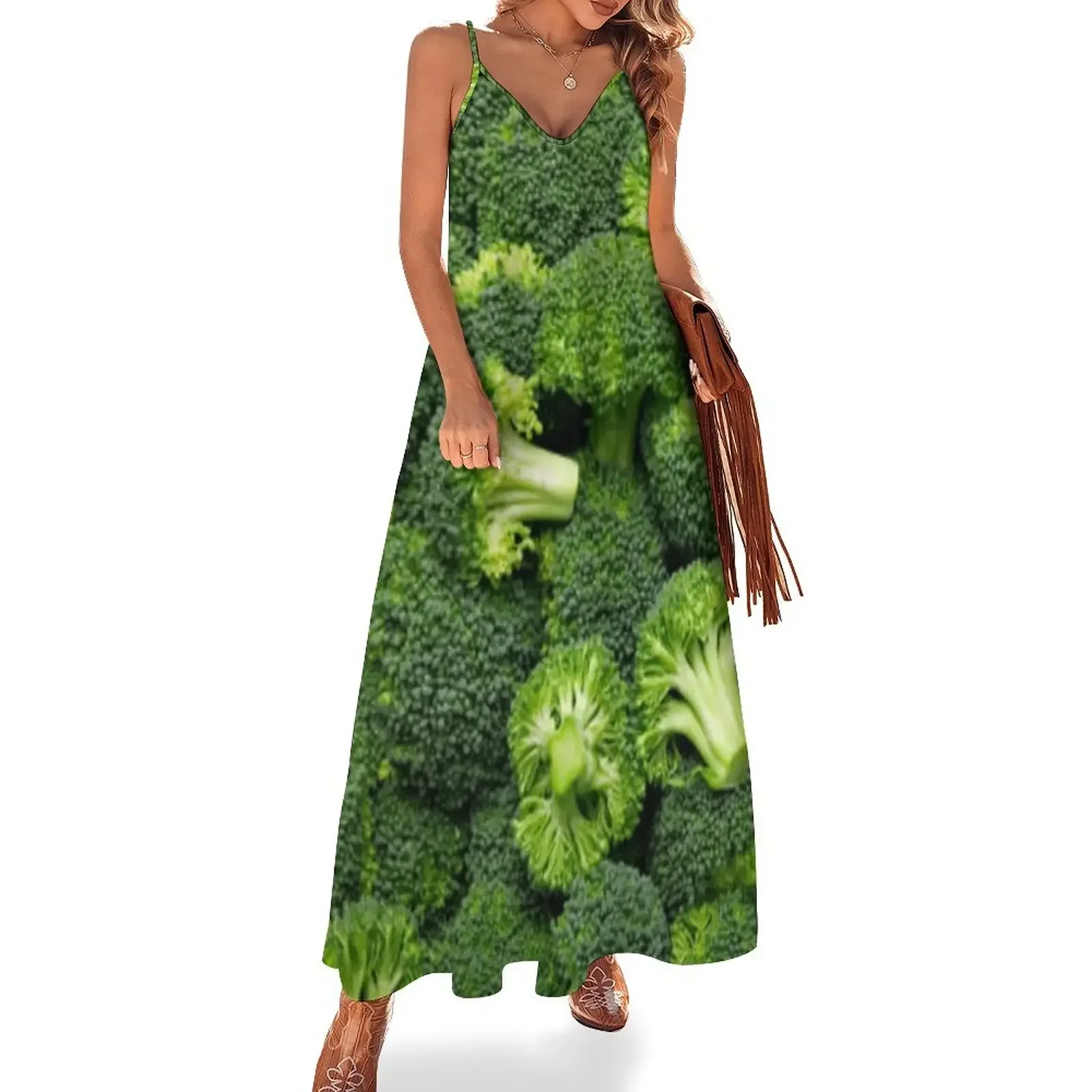 

broccoli Sleeveless Dress prom dresses summer clothes Dress