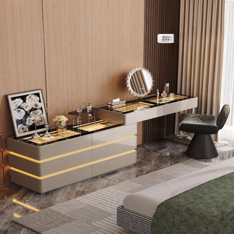 

Minimalist dresser and chest integrated, master bedroom modern new light luxury bedside solid wood jewelry cabinet