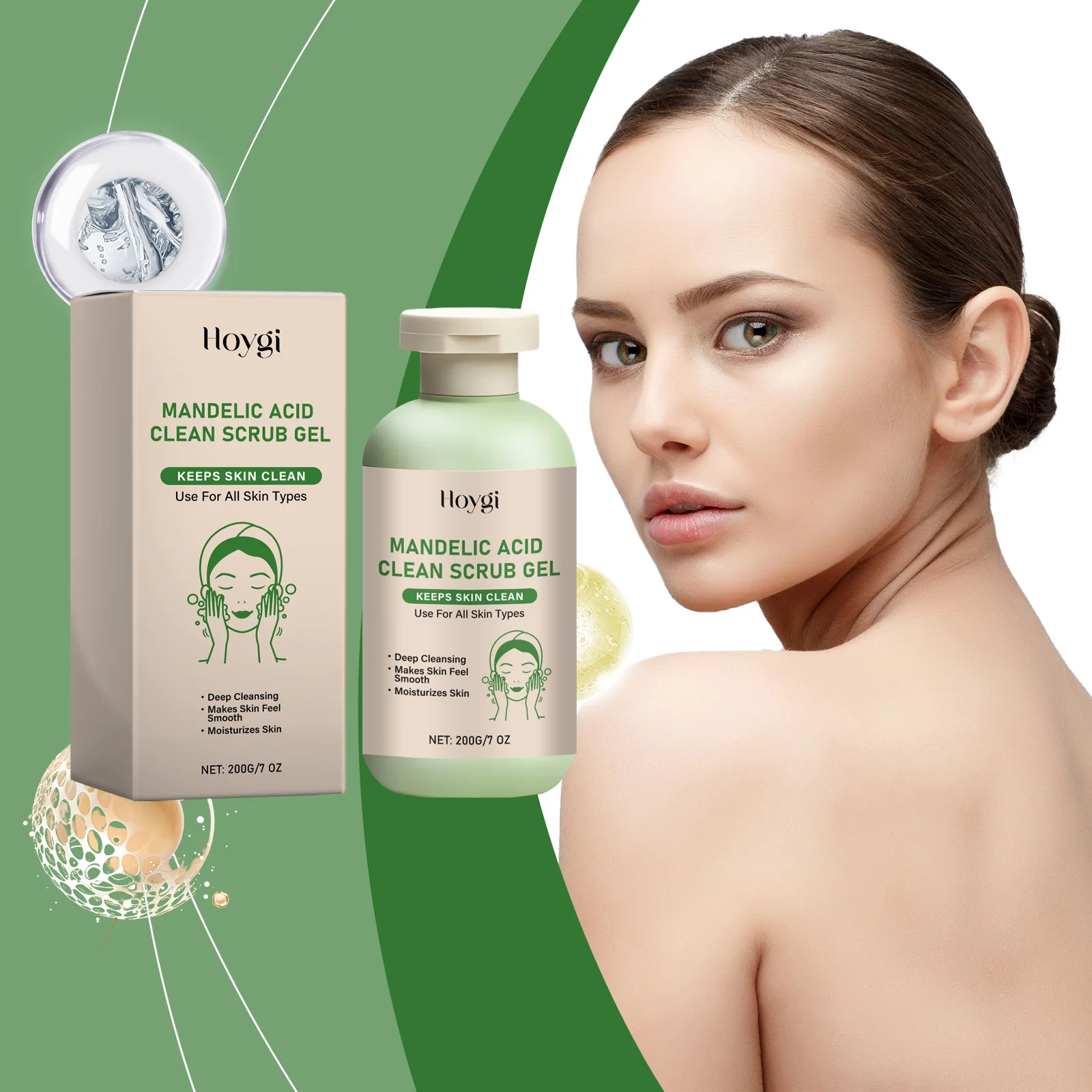 Body Exfoliating Gel, Deeply Cleanses & Moisturizes, Gently Removes Dead Skin, Clears Pores For Smoother Skin