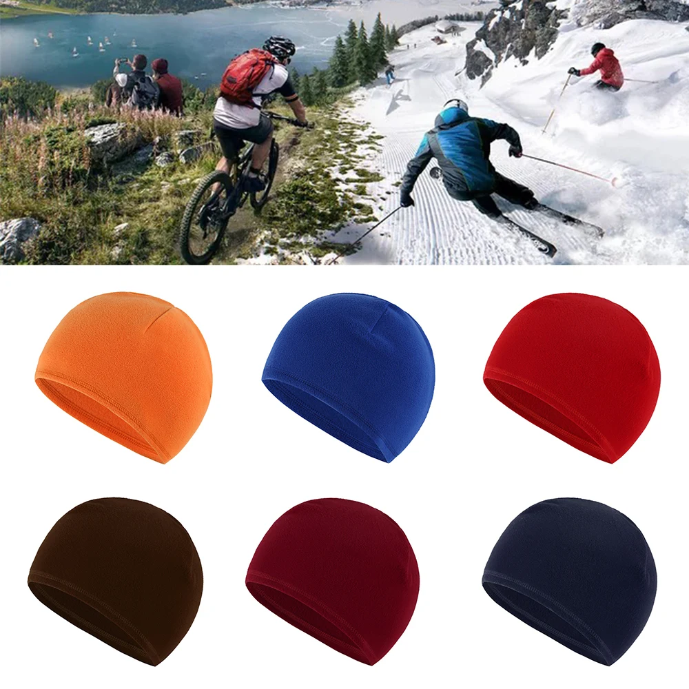 Men Women Beanies Hats Winter Warm Sports Cycling Running Ski Bonnet Caps Outdoor Fleece Windproof Cap