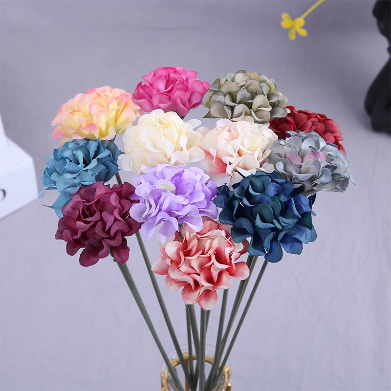 5/10/20Pcs Artificial Flowers Heads 3.5CM Fake Flower for Home Decor Party Wedding Marriage Decortion DIY Crafts Wreath Ornament - view 2