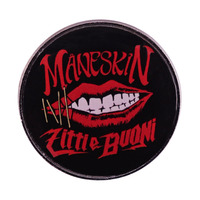 Italian rock song maneskin Zitti e buoni brooch mouth logo badge music jewelry Unique Decoration