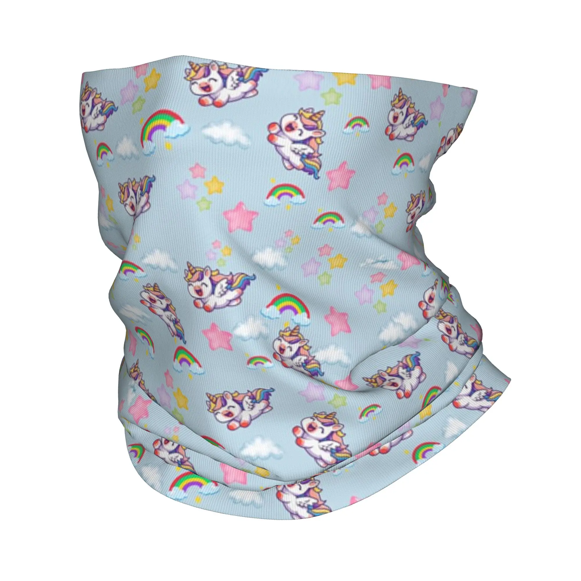 

Cute Kawaii Unicorn Stars Rainbows Clouds Bandana Neck Cover Printed Mask Scarf Multifunction Headband Running Unisex Adult