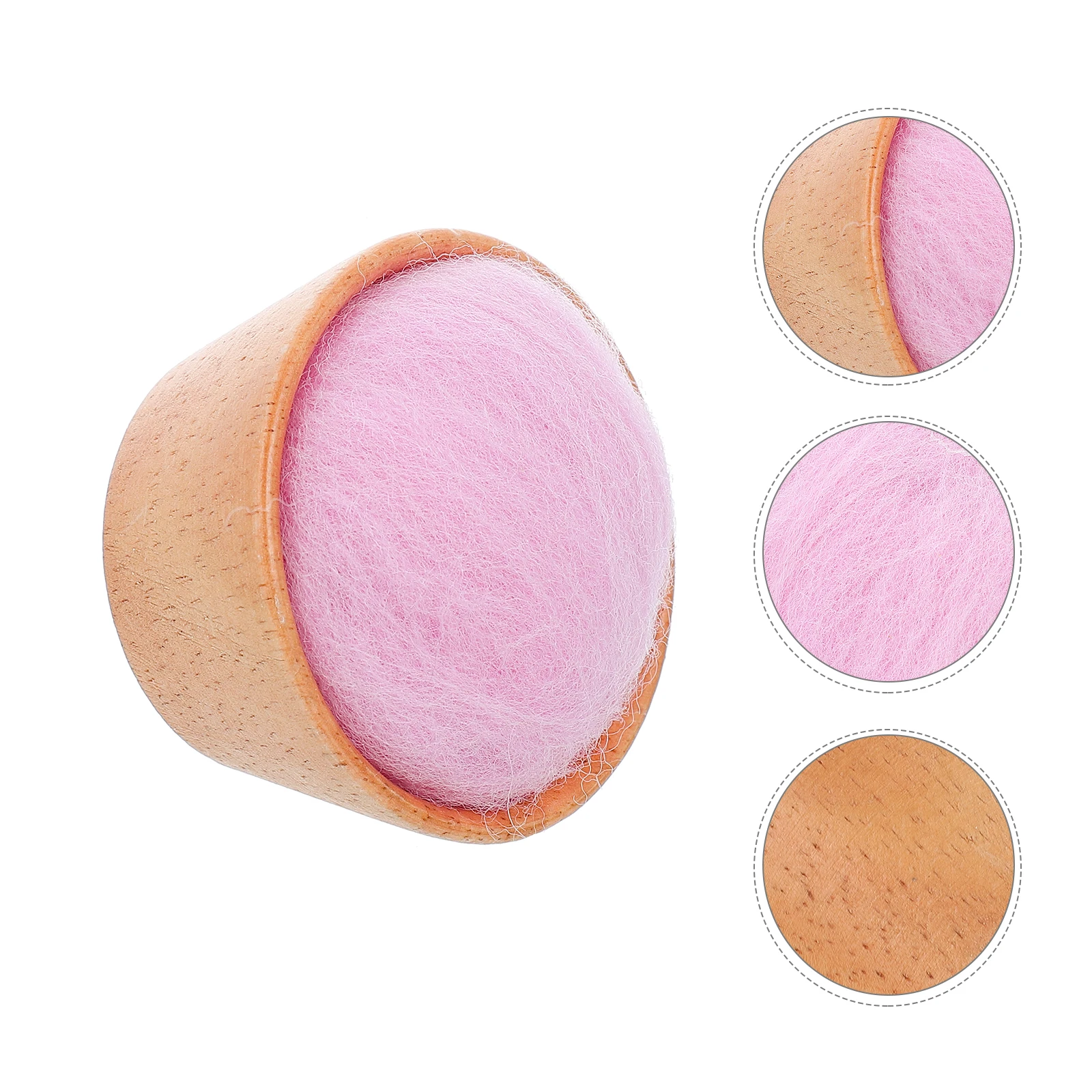 

Semi-circular Needle and Thread Box Cushion Holder Pad Sewing Ball Pin Wooden for Pins Cushions Cute