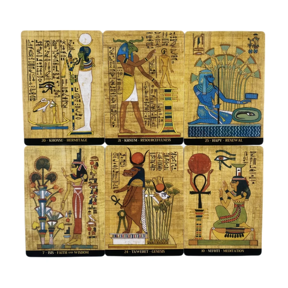 Egyptian Gods Oracle Cards Tarot Edition Cards English Wisdom Divination Board Deck Edition Versions Playing Game