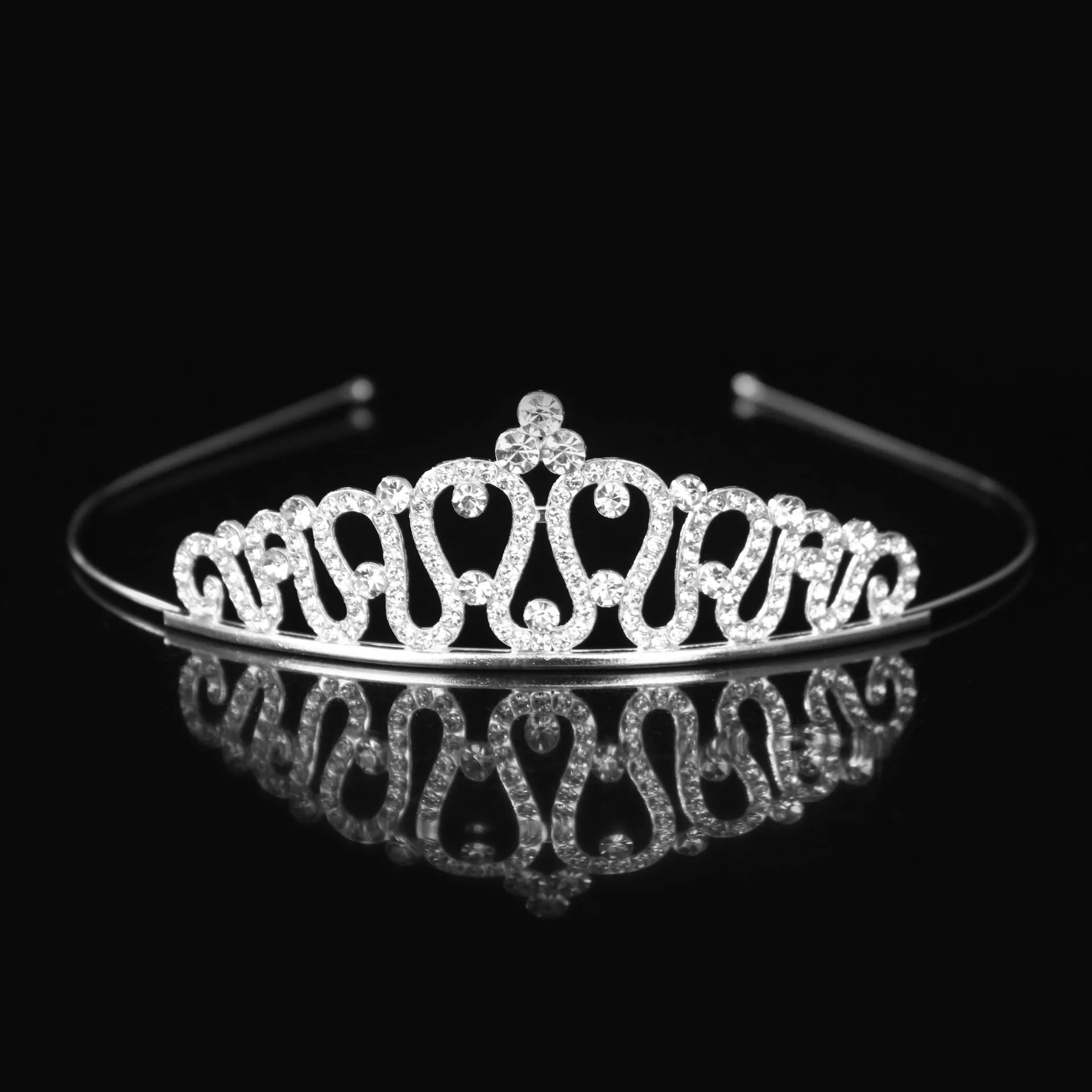 Meisjes Haarband Kristallen Tiara Hoofdband Kind Meisje Bruids Prinses Kroon Partij Sieraden Prinses Prom Kroon Hoofddeksels