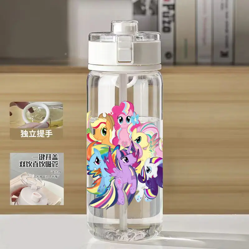 Cartoon Anime My Little Pony Twilight Sparkle Pinkie Pie Applejack Fluttershy Plastic Water Cup Cute Portable Water Bottle