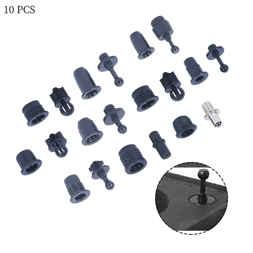 Kit de pièces à vis de fixation pour haut-parleur, bricolage, boucles, plastique, gril, cheville, boule, douille, accessoires, 10 paires