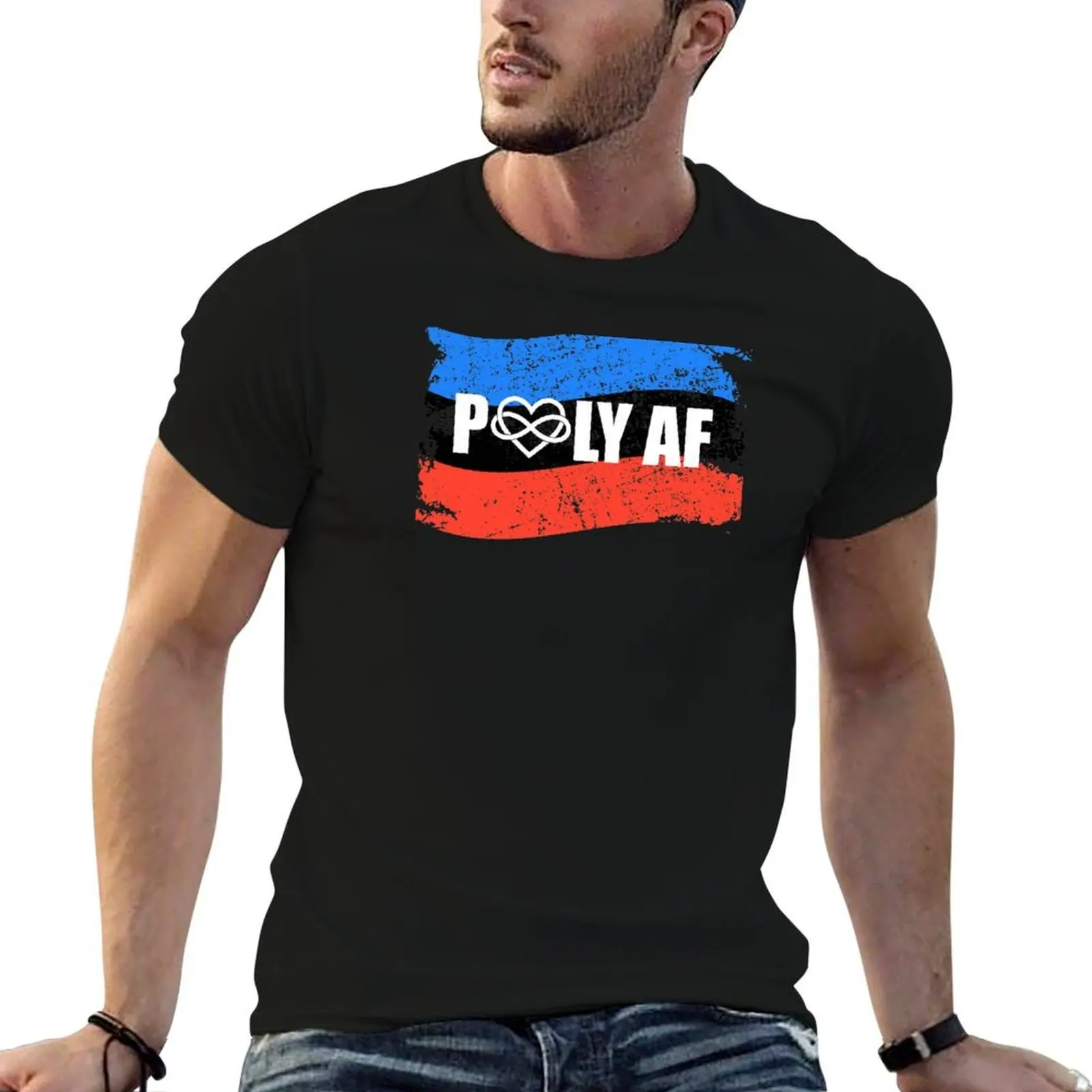 

Poly Af Polyamorous Flag Polyamory Pride graphic T-Shirt t shirts for man graphic funny man t shirt summer T-Shirt