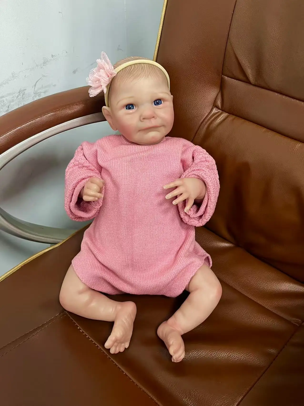 48CM Reborn Babypop Zacht Knuffelig Lichaam Echt Uitziende Babypoppen Al Geschilderd 3D Huid met Zichtbare Aderen Bebê Reborn Echte Shots