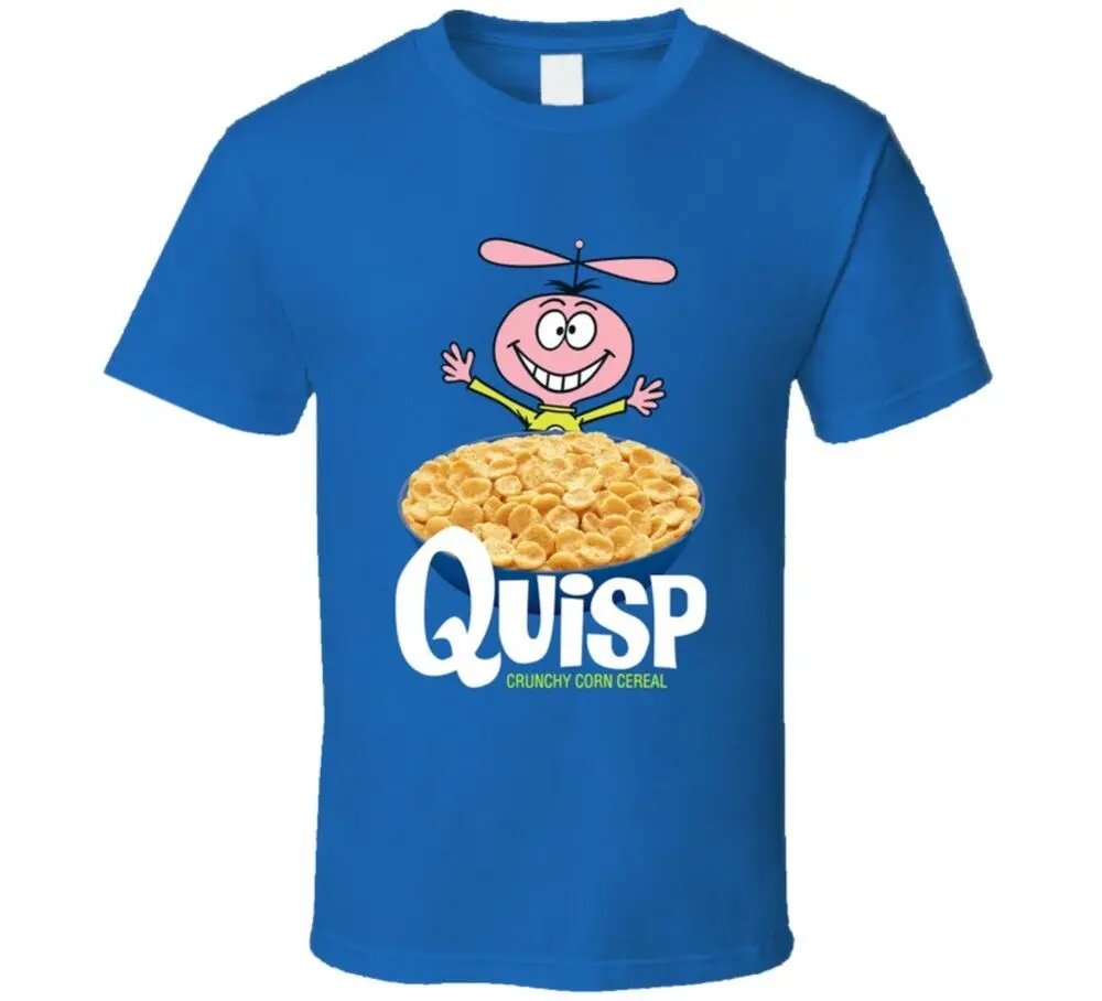 Quisp Cereal Box Retro Funny Cute 70s T Shirt  High Quality 100%Cotton Short Sleeve